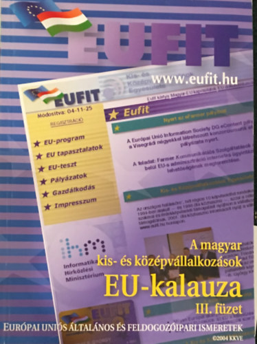 Európai uniós általános és feldolgozóipari ismeretek