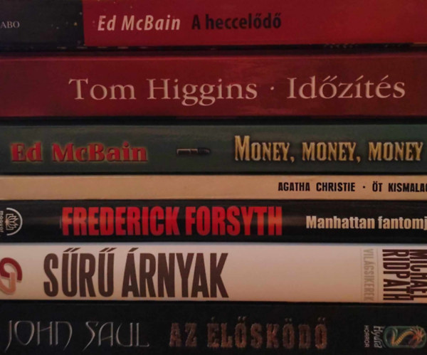 Ed McBain, Agatha Christie, Tom Higgins, John Saul - 7 db krimi regény