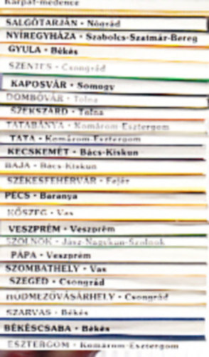 24 db. Magyarország zsebtérkép