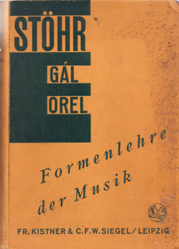 DR. Richard Stöhr - Formenlehre der Musik