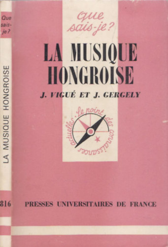 Jean Gergely, Jean Vigu - La musique hongroise (Jean Gergely dedikcijval)