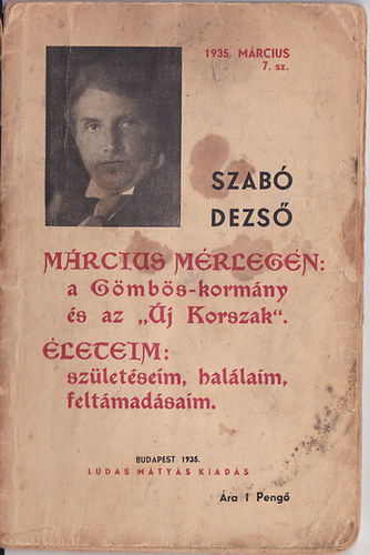 Szab Dezs - Mrcius mrlegn-leteim  (Szab Dezs fzetek 7.)