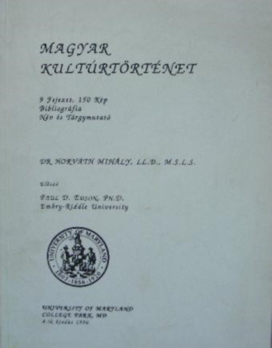 Dr. Horvth  Mihly - Magyar kultrtrtnet