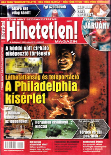 Sz�cs R�bert (f�szerk.) - Hihetetlen! magazin (X. �vfolyam 1. sz�m (99.) - 2010. janu�r)