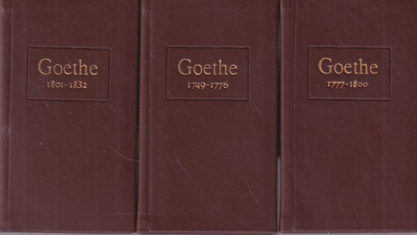 Szab Lrinc (ford.) - Goethe I-III. ktet (miniknyv) (1749-1776, 1777-1800, 1801-1832)