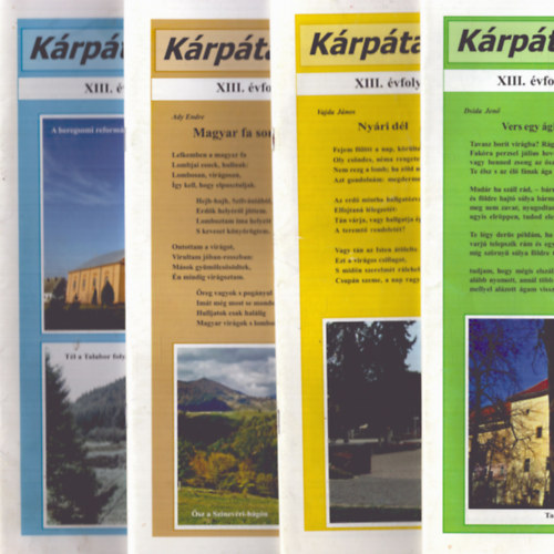 F�zesi Magda (f�szerk.) - K�rp�taljai H�rmond� XIII. �vfolyam 2017. teljes (1-4. sz�m)