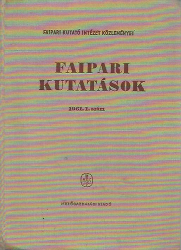 Faipari kutat�sok 1961. 1. sz�m
