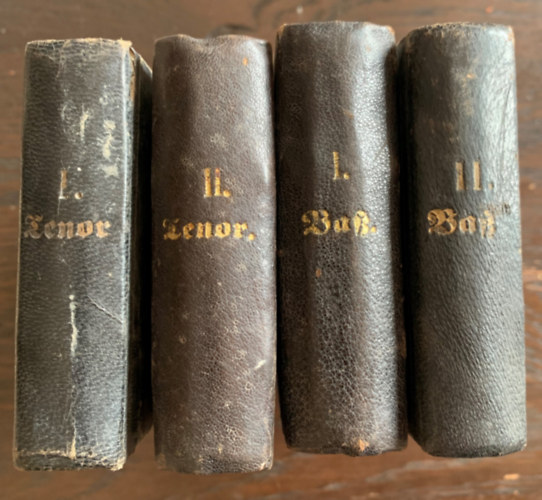 Karl Seitz - 8 ktet 19. szzadi gt bets kotts dalosknyv egyben - Lieder Album fur Mnner Gesang Vereine Bass 1-2. + Tenor 1-2. + Regensburger Liederkranz Bass 1-2. + Tenor 1-2.