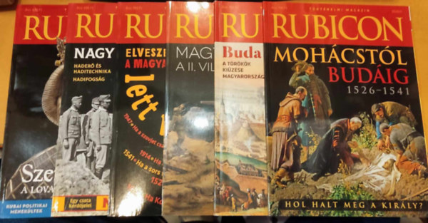 Rácz Árpád (szerk.) - 6 db Rubicon Történelmi Magazin, szórványszámok, lapszámok a terméklapon