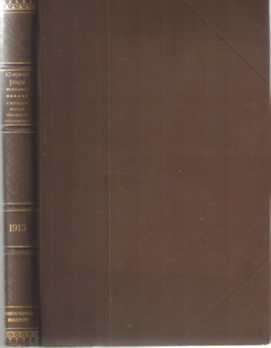 Trfy Gyula (szerk.) - 1915. vi trvnycikkek (Magyar Trvnytr) - Corpus Juris Hungarici