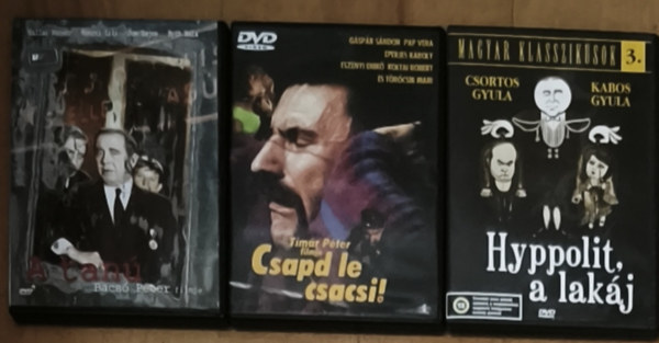 3db klasszikus magyar film DVD-n - Csapd le csacsi!, A tan�, Hyppolit, a lak�j