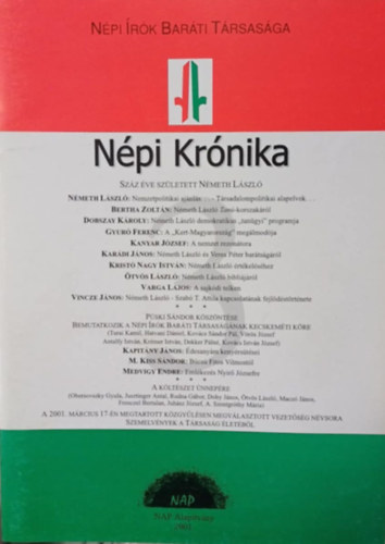 Milassin B�la (f�szerk.) - N�pi Kr�nika 2001/3.