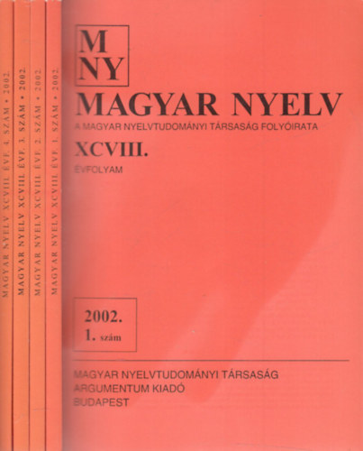 Benk Lornd (fszerk.) - Magyar Nyelv (2002. teljes vfolyam, 4 ktetben, lapszmonknt)