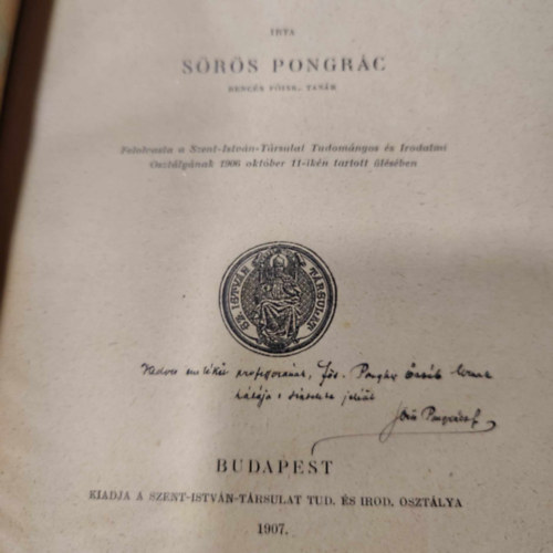 S�r�s Pongr�cz - Jerosini Brodarics Istv�n 1471-1539 (Panghy �zs�b r�sz�re dedik�lt p�ld�ny!)