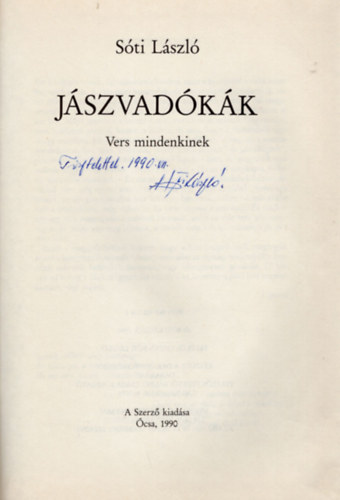 Sti Lszl - Jszvadkk- Vers mindenkinek - dediklt