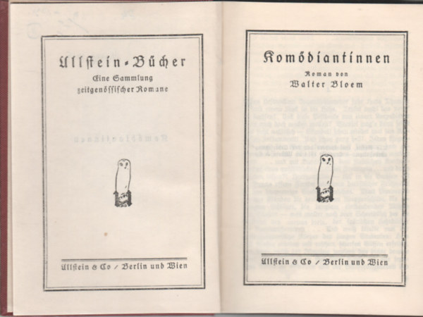 Walter Bloem - Romödiantinnen