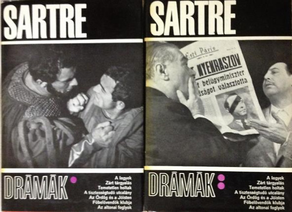 Jean-Paul Sartre, Hubay Mikls (ford.), Rnay Gyrgy (ford.), Bajomi Lzr Endre (ford.), Benedek Andrs (ford.) - Sartre Drmk (A legyek / Zrt trgyals / Temetetlen holtak / A tisztessgtud utcalny / Az rdg s a Jisten / Fbelvendk klubja / Az altonai foglyok)