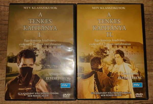 A Tenkes kapitánya című ifjúsági sorozat 13 része 2 DVD-n (1-6./7-13.)