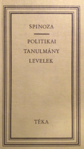Spinoza - Politikai tanulm�ny levelek (t�ka)
