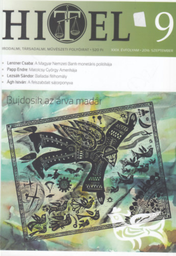 Hitel (Irodalmi, t�rsadalmi, m�v�szeti foly�irat) - 2016/9.