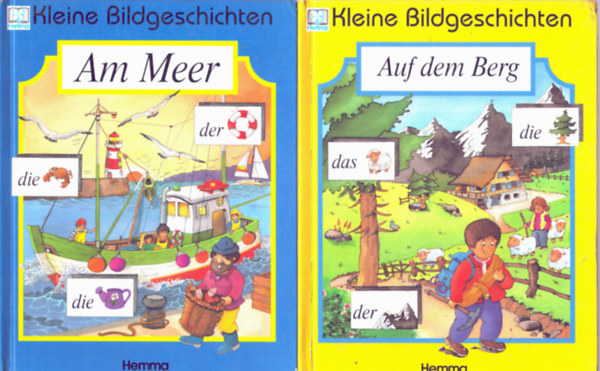 2 db nmet nyelvtanulsi knyv: Am Meer, Auf dem Berg