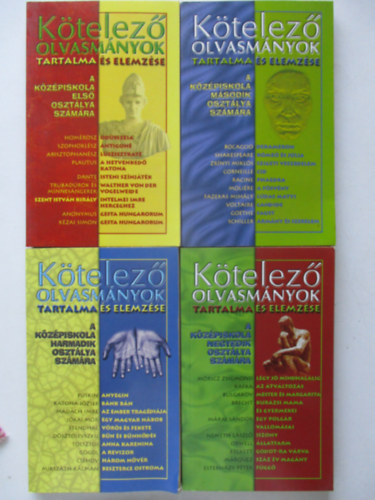 K�telez� olvasm�nyok tartalma �s elemz�se 1-4.(k�z�piskol�sok sz�m�ra)