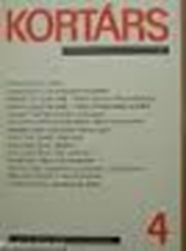 Kov�cs S�ndor Iv�n(f�szerk) - Kort�rs 1982. �prilis ( Irodalmi �s kritikai foly�irat)