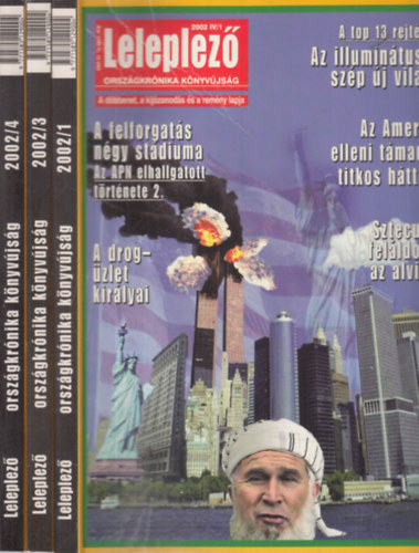 Tőke Péter (főszerk.) - 3 db. Leleplező (Országkrónika könyvújság)- 2002. IV/1,3,4. számok