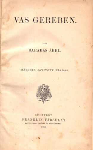 Barab�s �bel - Vas Gereben