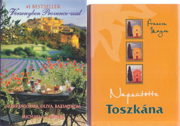 Michael S. Sanders, Frances Mayes - 2 db. romantikus regny (Versenyben Provence-szal + Napsttte Toszkna)