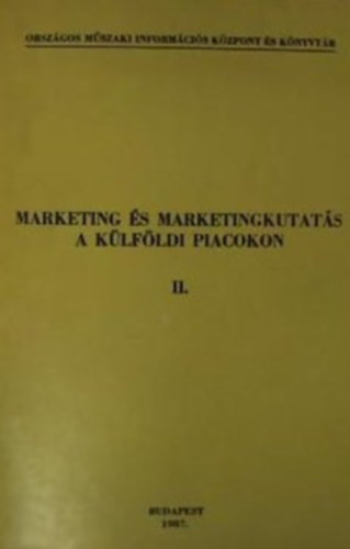 Szab� L�szl� - Marketing �s marketingkutat�s a k�lf�ldi piacokon I-II.