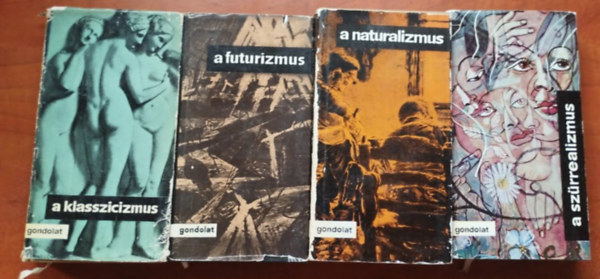 Jávori Jenő (szerk.), Király Gyula, Bajomi Lázár Endre (szerk.), György Rónai - 4db Modern Művészet: A klasszicizmus + A szürrealizmus + A naturalizmus+A futuralizmus