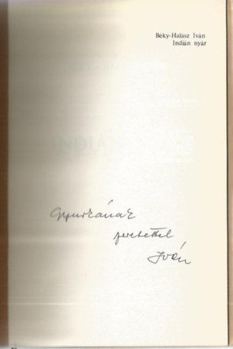 B�ky-Hal�sz Iv�n - Indi�n ny�r