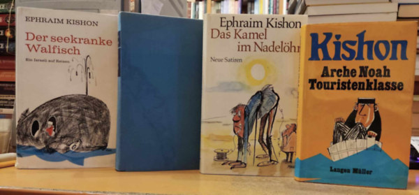 Ephraim Kishon (Kishont Ferenc) - 4 db Kishon: Arche Noah Touristenklasse + Das Kamel im Nadelhr + Der seekranke Walfisch + Mein Freund Jossele und andere neue Satiren