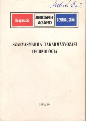 Szarvasmarha takarm�nyoz�si technol�gia