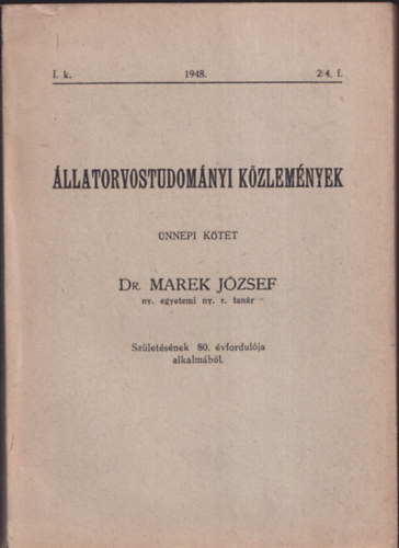Dr. Koltn Sndoe - llatorvostudomnyi kzlemnyek (nnepi  ktet)