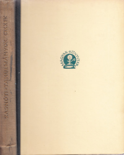 Radn�ti Mikl�s - Tanulm�nyok, cikkek