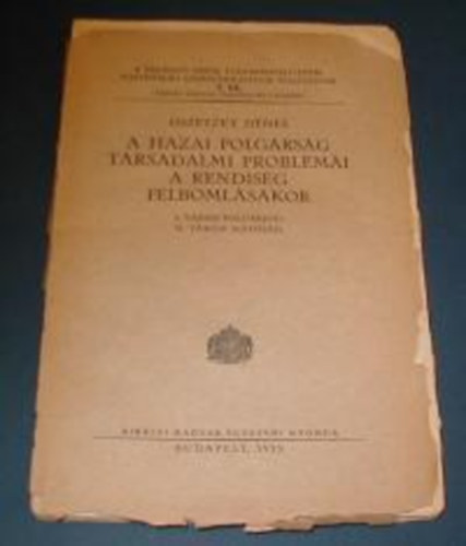 Oszetzky Dénes - A hazai polgárság társadalmi problémái a rendiség felbomlásakor