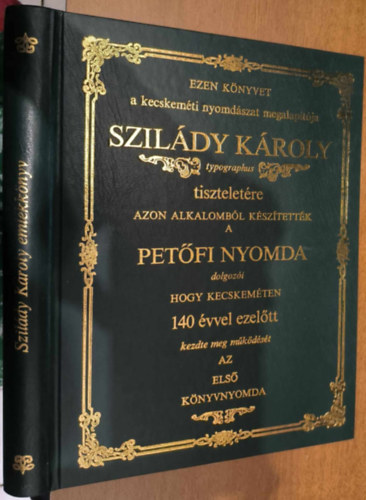 Szilády Károly emlékkönyv