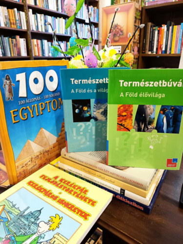 Jane Walker, Arthur-Zsadon Béla Wieland, Csóti Ferenc, Farkas Henrik, Szendrei László, Donászy Ferencz, Rainer Köthe - Ifjúsági ismeretterjesztő könyvcsomag 8 darabos KÖNYVMENTŐ AJÁNLAT: 100 állomás - 100 kaland: Egyiptom, Képes diáklexikon, A kerékpár fejlődéstörténete-Kerékpáros ismeretek, Fantasztikus természetrajz, Neves kifejezések, szálló