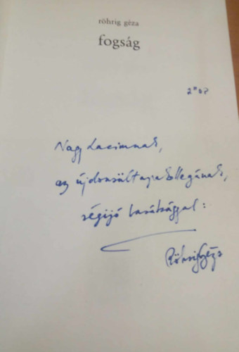 R�hrig G�za - Fogs�g