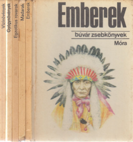 5 db. Búvár zsebkönyvek (Emberek + Madarak + Egzotikus rovarok + Gyógynövények + Vízinövények)