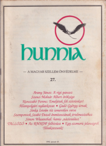 Kunszab Ferenc (fszerk.) - Hunnia - A magyar szellem nvdelme 27.