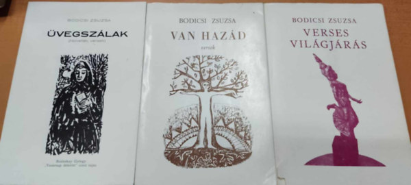 Bodicsi Zsuzsa - 3 db Bodicsi Zsuzsa: Üvegszálak (Novellák, versek) + Van hazád (versek) + Verses világjárás