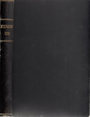 Kornis Gyula, Brandenstein Béla, Prohászka Lajos - Athenaeum Új Folyam 1939 25. kötet