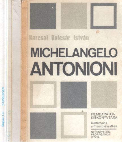 Karcsai Kulcsár István, Féjja Sándor, Nemes Károly, Megyeri Lili - 4 db. filmművészet (Michelangelo Antonioni + Walt Disney + Alfred Hitchcock + Rainer Werner Fassbinder)