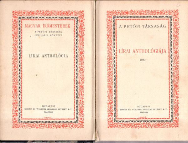 A Petfi Trsasg lrai antholgija 1930.
