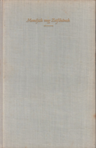 Szab� Magda - Mondj�k meg Zs�fik�nak - Ifj�s�gi reg�ny