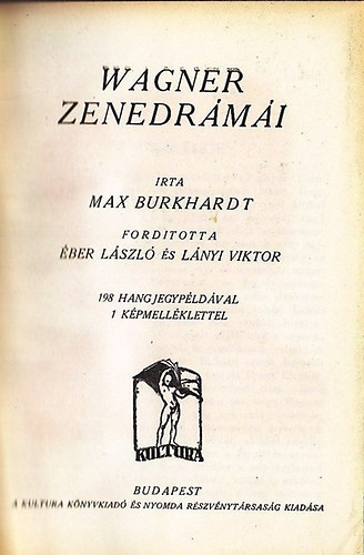 Max dr. Burkhardt - Wagner zenedrmi