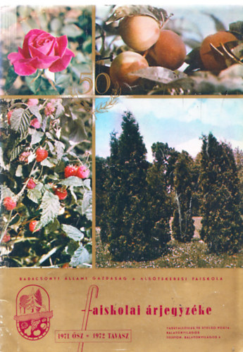 Als�tekeresi Faiskola - Faiskolai �rjegyz�k 1971. �sz - 1972. tavasz